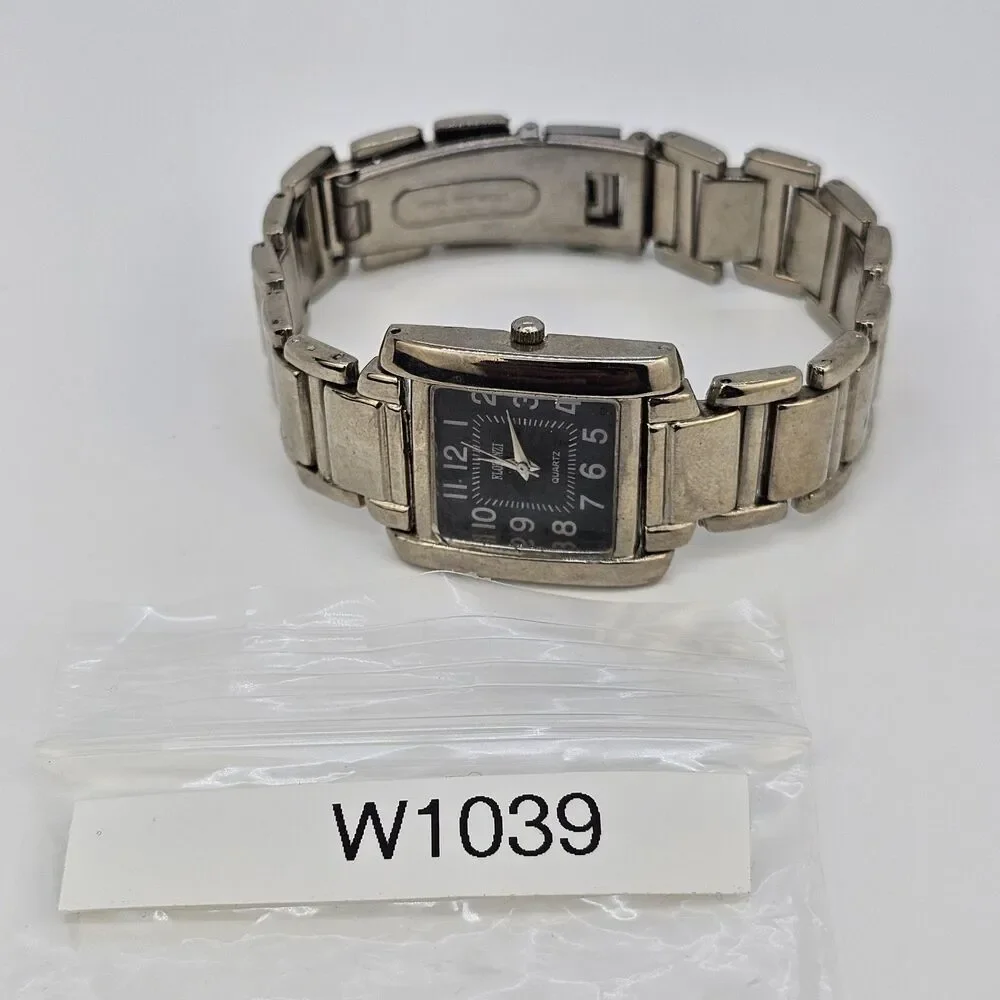 Women's Watch 28MM Black‎ Dial Gray Bracelet Band 8